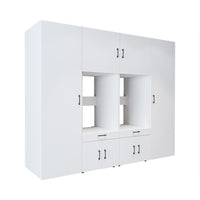 Roomart Waschmaschinenschrank SERIE 3 254 cm, Weiß, 205 cm hoch
