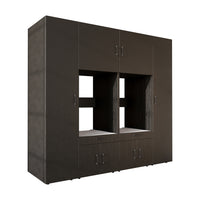 Roomart Waschmaschinenschrank SERIE 3 224 cm, Schwarz-Eiche, 205 cm hoch