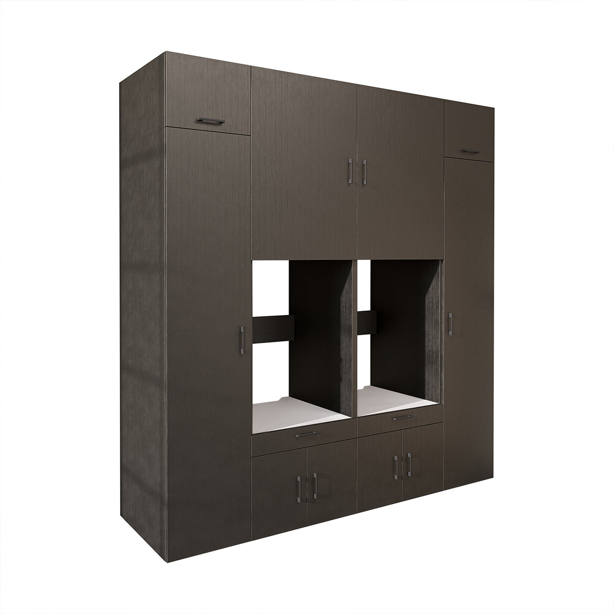 Roomart Waschmaschinenschrank SERIE 3 224 cm, Schwarz-Eiche, 240 cm hoch