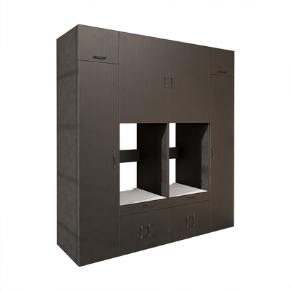 Roomart Waschmaschinenschrank SERIE 3 224 cm, Schwarz-Eiche, 240 cm hoch