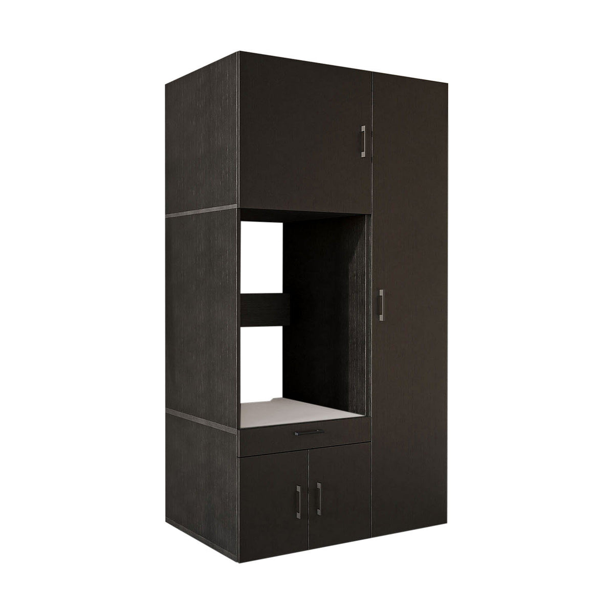 Roomart Waschmaschinenschrank SERIE 3 112 cm, Schwarz-Eiche, 205 cm hoch