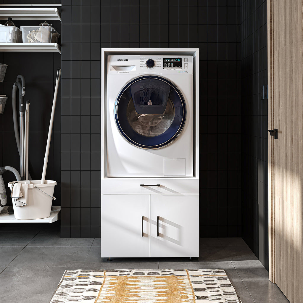 mobile per lavatrice, sottotelaio per lavatrice, sottotelaio per lavatrice, mobile per lavatrice, sottotelaio per lavatrice, porta lavatrice, mobile per lavatrice, mobile per lavatrice, supporto per lavatrice, sopratelaio per lavatrice, mobile contenitore, con molto spazio, bianco, rovere nero, mobile da bagno