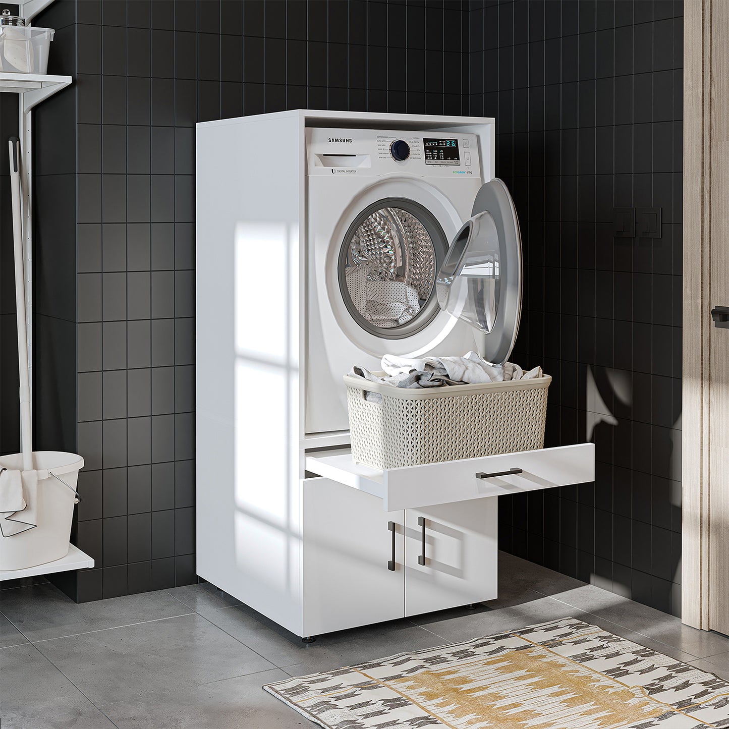washing machine cabinet, washing machine shelf, washing machine tower, cabinet, white, washing machines, base cabinet, washing machine, dryer, household cabinet, cupboards, bathroom cabinet, tall cabinet, bathroom, washing machine cabinets, kitchen, overbuilt cabinet, for, and, wash kitchen, furniture, shelf, black, washing machine overbuilt cabinet, overbuilt cabinet, intermediate frame, washing machine cabinet, overbuild