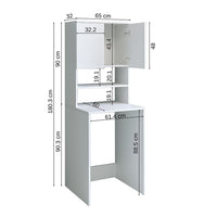 Roomart, Szafka łazienkowa pod pralkę Atlantic, nadbudowa pod pralkę, WDH: 65 x 181 x 60 cm, w kolorze dąb bielony, dąb antracyt - meble łazienkowe, zestaw, odpływ, umywalka, łazienka, meble, łazienka, szafka pod umywalkę, cm, szeroka, nowoczesna, umywalka, głęboka, m