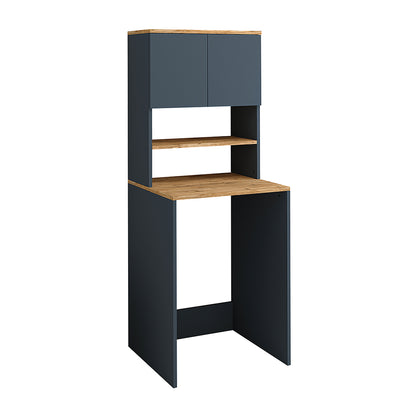 Roomart, Badezimmer Waschmaschinenschrank Atlantic, Waschmaschinenüberbau, BHT: 65 x 181 x 60 cm, in Weiß-Eiche, Anthrazit Eiche - badmöbel, set, abfluss, waschbecken, bad, möbel, badezimmer, waschbeckenunterschrank, cm, breit, modern, waschtisch, tief, m