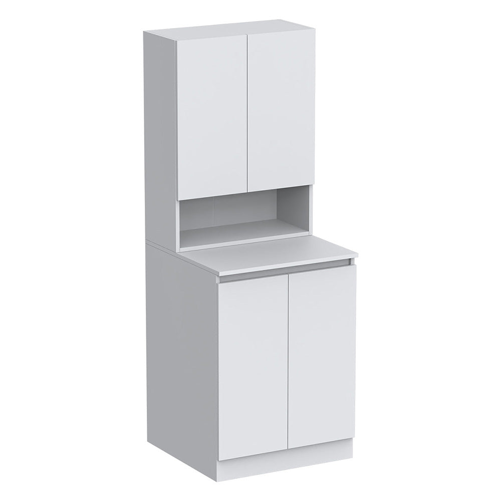 Roomart, bathroom washing machine cabinet Atlantic, washing machine superstructure, bathroom shelf, WHT: 70 x 191 x 70 cm, in white - bathroom cabinet, washbasin, bathroom furniture, bathroom cabinet, bathroom, with, vanity unit, bathroom furniture, set, washbasin, furniture, bathroom