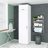 Roomart - Tall unit 60cm wide | with 1x shelf - White - Black oak