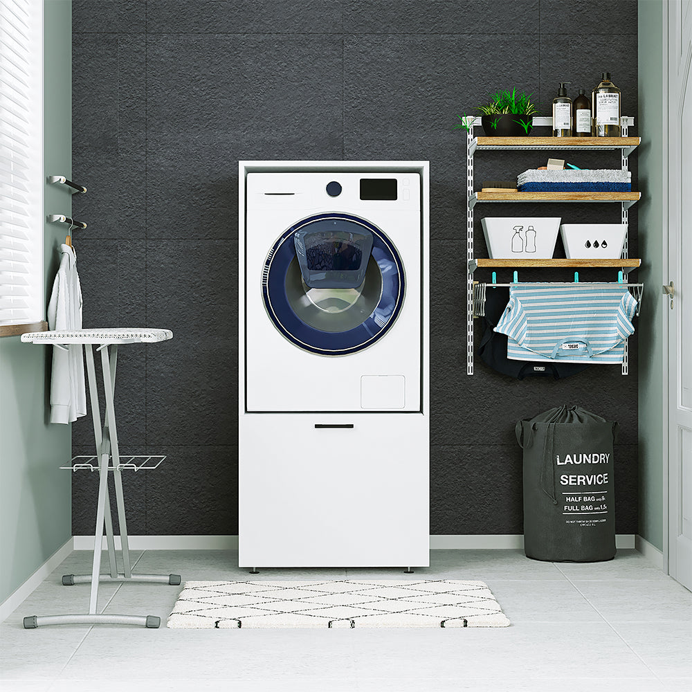 roomart • waschmaschinenschrank mit schublade • hbt: 145x67x65,4