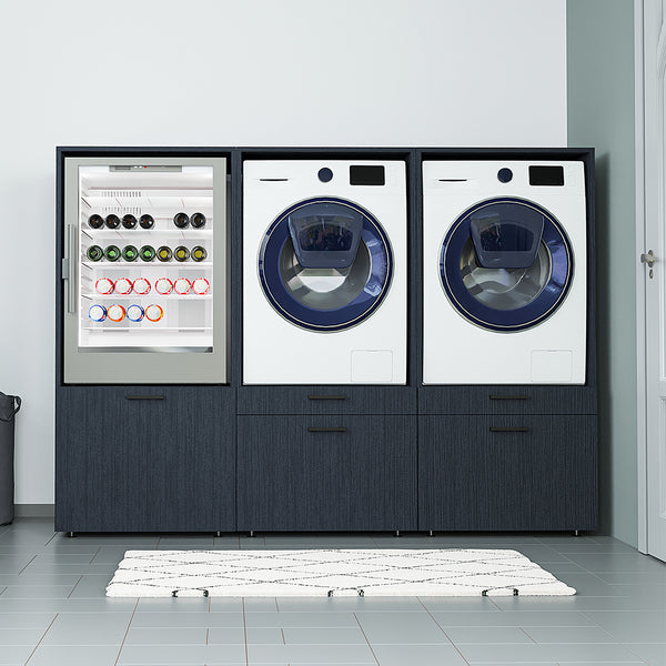 Roomart Waschmaschinenschrank SERIE 2, 201 cm, für 3 Geräte, 145 cm hoch