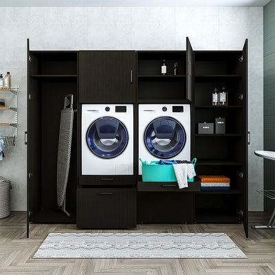 Roomart Waschmaschinenschrank SERIE 2, 254 cm, Schrankwand mit Hochschränken, in 2 Farben
